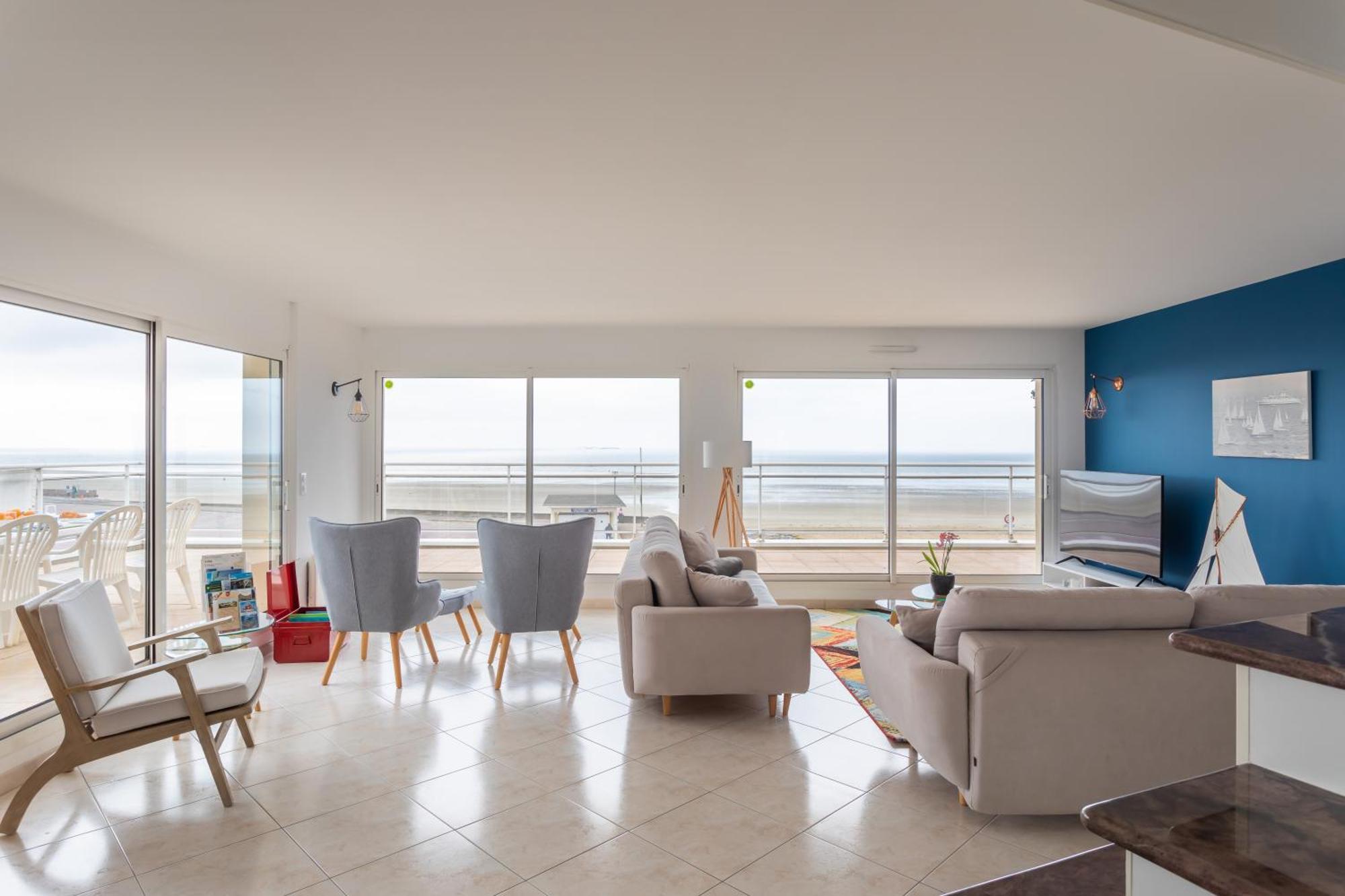 Glaz-Zen - Spacieux Appt Face A La Mer Эрки Экстерьер фото